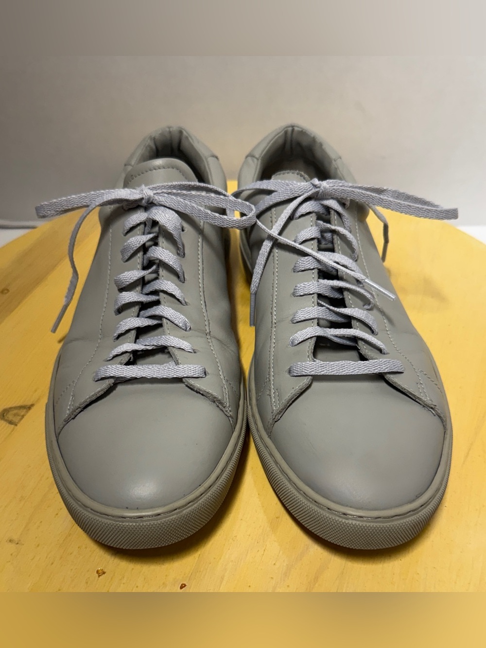 Oliver Cabell Men’s Low 1 Slate Grey Leather Minimalist Luxury Sneakers Size 7